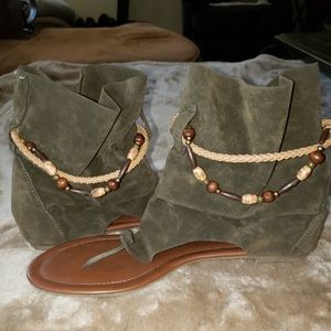 Slip on bootie sandals